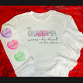This Grandma Wears Her Heart - With Customized Names