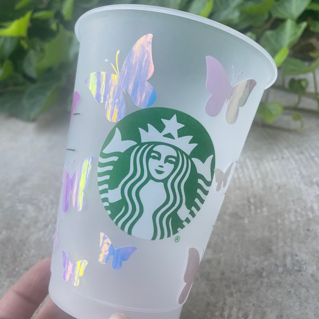 Butterfly Starbucks Cold Cup-Personalized