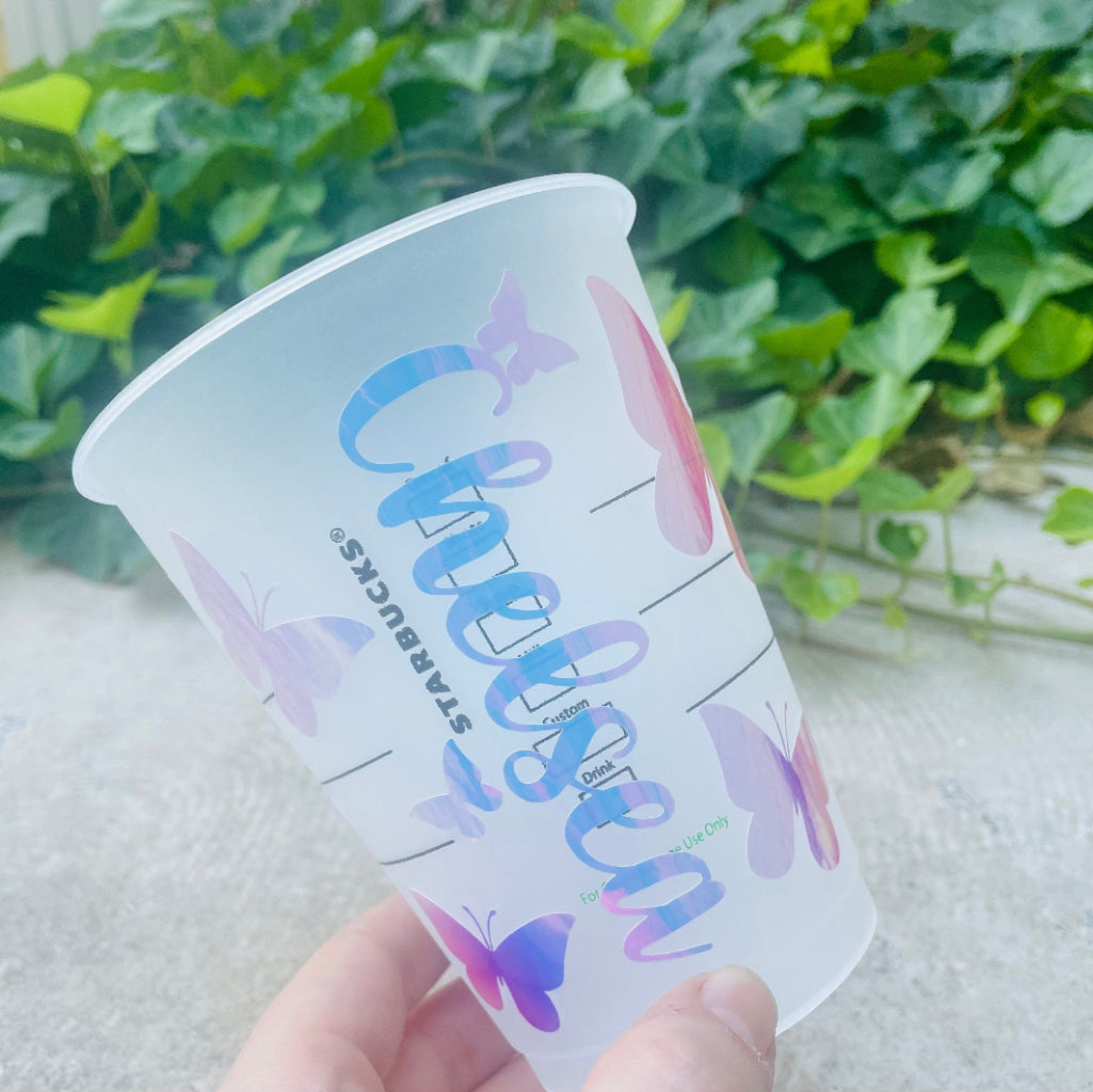 Butterfly Starbucks Cold Cup-Personalized