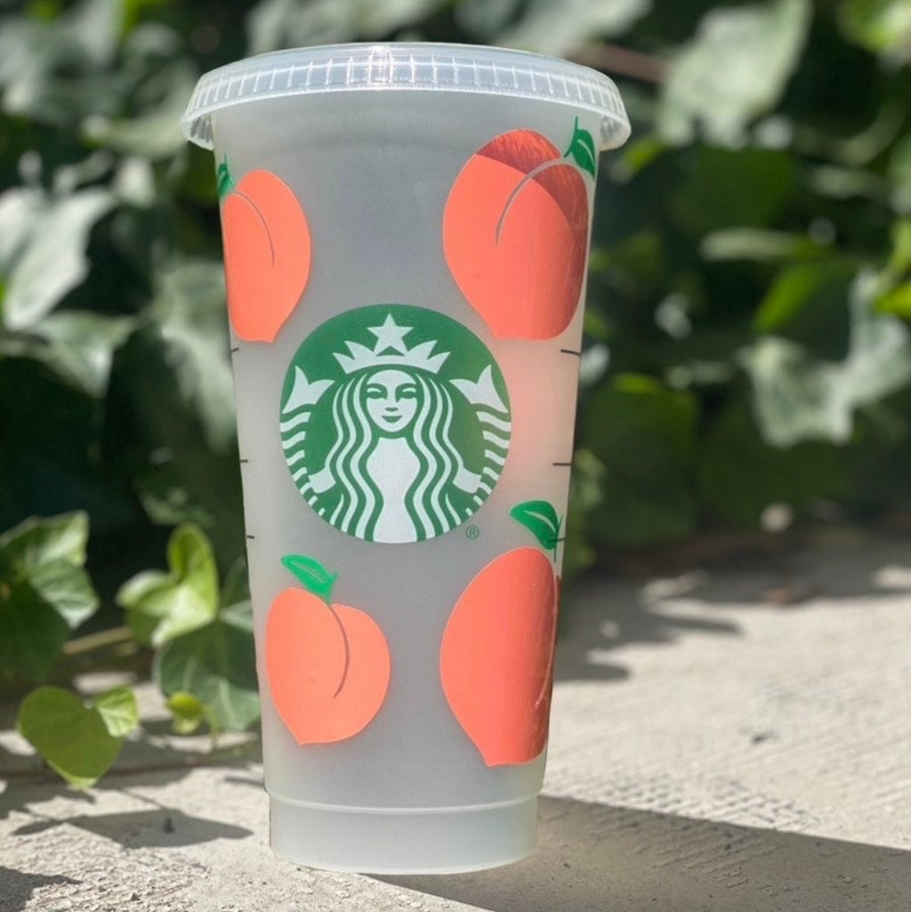 Peach Starbucks Cold Cup
